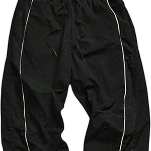 OEM Men Lightweight Windbreaker Joggers pants Loose Baggy Fit Nylon Elastic Waist Drawstring Training Joggers pants - Product Image 4