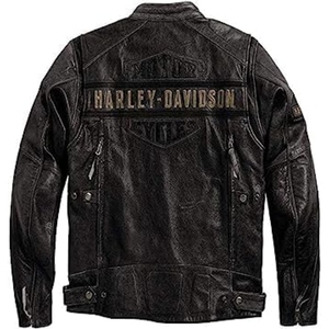 Chaqueta de Cuero Genuino de Vaca para Hombre, Estilo Vintage, Chaqueta de Motociclista Personalizada con Cuello Alto, Abrigo de Cuero para Motociclista - Product Image 2