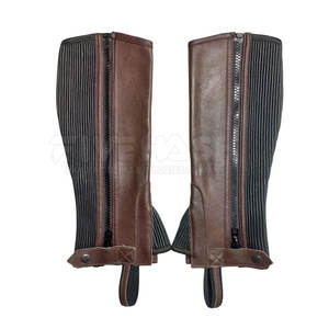 Protectores de Piernas de Cuero para Caballos, con Correa Ajustable, para Entrenamiento al Aire Libre - Product Image 4