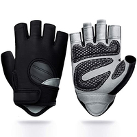 Gants de musculation en cuir demi-doigts pour hommes, respirants, avec sangle de poignet réglable, pour l'entraînement et l'adhérence