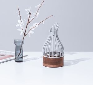 Porte-encens moderne en bois avec support en fil métallique, brûleur d'encens de table, support Bakhoor, décoration d'intérieur, cadeau - Product Image 3