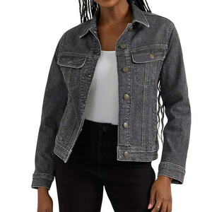 Chaqueta Vaquera Personalizada OEM para Mujer, Chaqueta Informal de Mezclilla con Botones para Mujer, Chaqueta Vaquera Personalizada para Mujer - Product Image 1