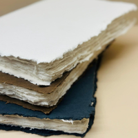 Cuaderno de Papel Hecho a Mano con Borde Decorativo, Cuaderno de Bocetos para Artistas, Álbum de Recortes, Cuaderno en Blanco Vintage para Arte, Manualidades, Dibujo y Escritura