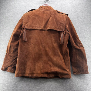 Best Selling <b>Women's</b> Adults Winter Beige Cow Suede <b>Leather</b> Fringe <b>Jackets</b> Stylish Comfortable <b>Long</b> Sleeve Breathable for <b>women</b> - Product Image 2
