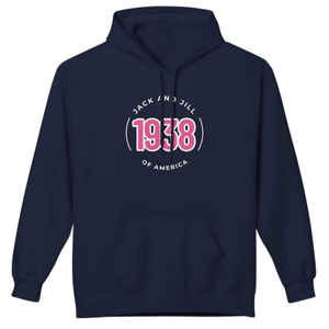 Sweat-shirt à capuche rose et bleu marine avec motif graphique, broderie circulaire, en polaire, à manches longues, unisexe, décontracté, vêtement de mode d'hiver - Product Image 1