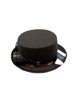 Sombrero Steampunk con gafas Accesorio de moda Etiqueta colgante y gancho J para adultos
