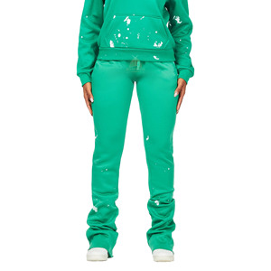 Wholesale Price 100% Cotton Sportswear <b>Jogger</b> High Quality Women Gym <b>Joggers</b> Fleece Ladies <b>Jogger</b> <b>Stacked</b> Sweatpants For Girls - Product Image 4