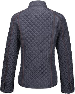 Hooded Quilted Jacket Women's Winter Casual Thin Zipper Windproof Polyester Wadding Solid Color Regular Length <b>Coat</b> - Product Image 6