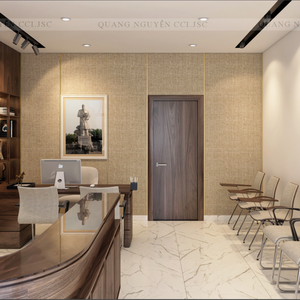 Porte intérieure en MDF sur mesure, économique, résistante à l'humidité, design moderne, certifiée ISO 9001, pour chambre et villa - Product Image 2