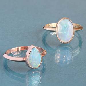 Wholesale Supplier Minimal Round Opal Look Stone Gold <b>Ring</b> for <b>Girls</b> and Women Elegant Fashion Jewelry - Product Image 6