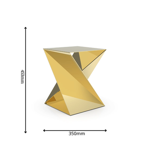 Luxury Z-Shaped Two-piece Nesting Design Stainless Steel <b>Side</b> <b>Table</b> OEM/ODM <b>High</b> Quality Customizable Modern Furniture - Product Image 2