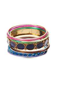 Bracelets faits à la main de haute qualité en résine, laiton et bois, ensembles variés pour femmes et filles - Product Image 3