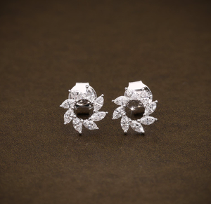 Pendientes de Diamantes Cultivados en Laboratorio con Corte Marquesa Vintage de Lujo, Plata 925, Certificación IGI, Claridad VVS1, para Regalo de Boda o Fiesta - Product Image 3
