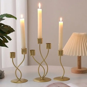 Candelabro Moderno de Alambre de Hierro, Soporte Decorativo de Metal para Velas de Té y Velas de Pilar, para Decoración del Hogar, Centro de Mesa para Bodas - Product Image 5