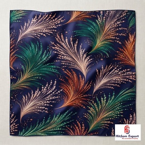 Écharpe en soie de luxe pour femmes, imprimée sur mesure, légère, carrée, foulard, fabricant OEM ODM, produits textiles personnalisés de Taïwan - Product Image 4
