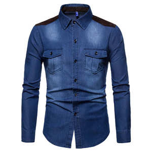 Chaqueta Bomber Slim Fit para Hombre al por Mayor, con Logotipo Frontal, Manga Larga, de Mezclilla, Invierno, Ecológica, Personalizable, OEM - Product Image 1