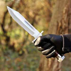 Couteau de chasse à lame fixe en acier à haute teneur en carbone personnalisé, support OEM, couteau de camping en acier, couteau de brousse, couteau de chasse et de camping - Product Image 3