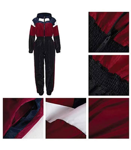 Coupe-vent unisexe pour femme 100 % nylon à capuche, ensemble de survêtement printemps 2-en-1, coupe-vent respirant, couleur unie imprimée, décontracté et léger - Product Image 6