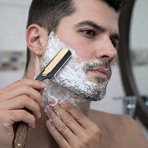 Professional Straight Razor Shaving Strop Premium Stainless Steel wood Handle <b>Barber</b> <b>Shaver</b> for Men Home Salon Grooming Use - Product Image 4