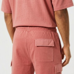Nuevo Conjunto Coordinado para Hombre Color Rosa Polvoriento, Corte Holgado, Camiseta Transpirable, Pantalones Cortos con Bolsillos Tipo Cargo, Ropa Urbana de Verano - Product Image 6