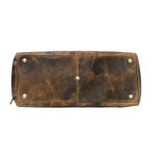 กระเป๋าเดินทางหนังวัวแท้สไตล์เรโทร ขนาดใหญ่ ใส่ของได้เยอะ พกพาสะดวก กระเป๋าถือขึ้นเครื่องบิน ซิปแบบธุรกิจ ทำด้วยมือ - Product Image 6