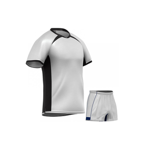 Maillots de rugby à manches courtes en tissu sublimé à carreaux de haute qualité, 100% polyester, respirant, séchage rapide, vêtements de sport - Product Image 3
