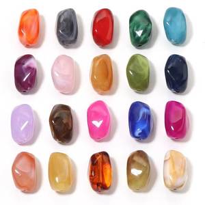 Perles en résine acrylique à motif floral 5 pétales, dégradé pastel, perles intercalaires lâches pour nail art et fabrication de bijoux DIY - Product Image 4