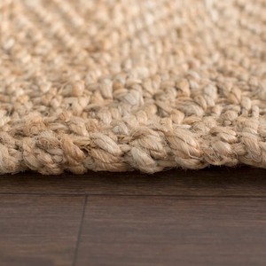 Custom-Size Modern Style Hand-Woven Natural <b>Jute</b> <b>Rug</b> Cotton Floor Mats for Home Hotel Living Room Restaurant or Guest Room - Product Image 3