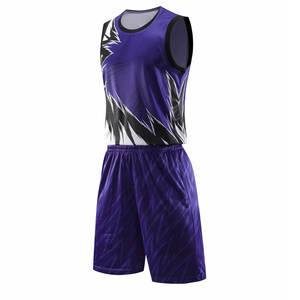 Hot <b>Sale</b> Cheap Breathable 100% Polyester Customizable Basketball Uniform Set Factory Good Quality Best Price New Design - Product Image 2