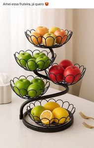 Support pour panier à fruits, panier à fruits à 3 niveaux, panier à fruits à 2 niveaux, panier à fruits en métal, panier à fruits doré, support à fruits pour cuisine - Product Image 6