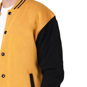 High Quality Custom Canvas Men's Jackets New Stylish Versity Casual Wear with <b>Stand</b> Collar Wholesale Sale - Product Image 6