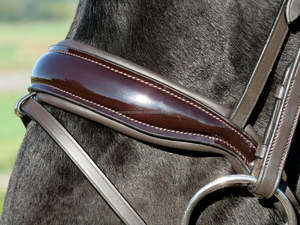 Bride en cuir véritable de qualité supérieure pour cheval disponible en plusieurs couleurs et plusieurs tailles - Product Image 3