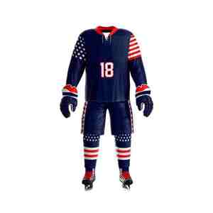Ensemble d'uniformes de hockey sur glace 100 % polyester, respirant, séchage rapide, personnalisable, confortable, léger et facile à porter – Meilleures ventes - Product Image 1