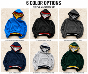 Sweat à capuche personnalisé triple couche en molleton épais, pull à capuche surdimensionné style streetwear, marque privée OEM - Product Image 3