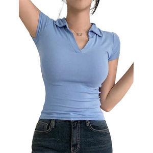 Ladies <b>Polo</b> T <b>Shirts</b> Short Sleeve <b>Women</b> <b>Polo</b> <b>Shirts</b> Comfortable Breathable Customize In Different Color And Size Summer Wear - Product Image 1