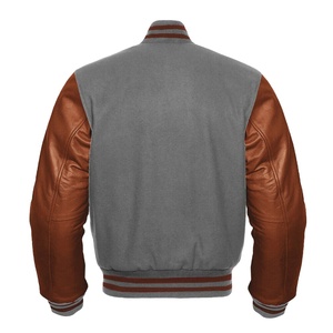 Chaqueta Varsity de Invierno Personalizada de Alta Calidad para Hombre con Mangas de Cuero, Talla Grande, Chaqueta Varsity de Cuero con Letras Bordadas 2026 - Product Image 4