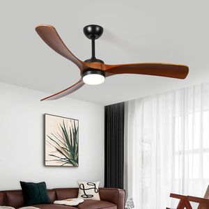 52\" 3 Solid Wood <b>Leaf</b> LED Ceiling Fan with <b>Lights</b> - Product Image 5