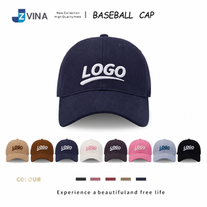 JZVINA Baseball <b>Cap</b> 6-Panel Cotton 3D Embroidery Custom Logo Button Adjustable Unisex Casual <b>Hat</b> Beige Canvas Fabric - Product Image 5