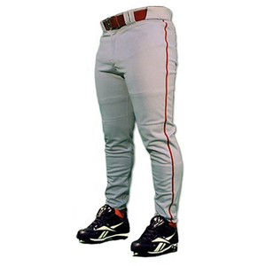 Ensemble uniforme de baseball pour homme Ole Miss, maillot gris avec bordure rouge, fermeture à boutons, manches courtes, pantalon en polyester respirant - Product Image 3