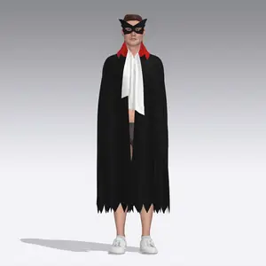 Costume Vampire Cape Comprend: Cape, Masque pour Adultes Personnalisable Couleur/Taille/Matériaux Avec Coton
