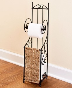 Multi Tier Wall Mounted Towel Organizer, Modern Black Metal Bathroom Storage <b>Rack</b> for <b>Rolled</b> Towels, Hand Towels and Bath Towels - Product Image 5