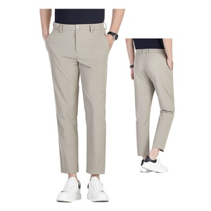 Pantalon décontracté pour homme avec taille élastique, léger et confortable, style capri - Product Image 3
