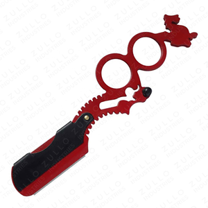 Wholesale Gradient Finish Straight Shaving <b>Razor</b> Stainless Steel Leaf Handle Barber <b>Razor</b> OEM Private Label - Product Image 2
