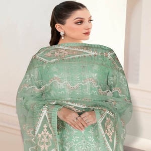 Ramsha Vol N-5 Heavy Embroidered Chiffon Three Piece Punjabi Suits <b>Long</b> Maxi Frock <b>Eid</b> <b>Dresses</b> <b>for</b> Women's Party Wear Indian - Product Image 5