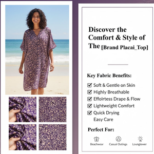 Kaftan en soie Habotai violet foncé Regal, col en V, manches à volants, vêtements de nuit de boutique, 100% soie pure, fait main, chef-d'œuvre féminin - Product Image 3