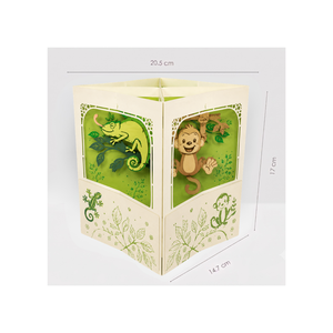 Tarjeta 3D Pop-Up Decorativa, Caja Pop-Up con Cuatro Animales, Decoración Personalizada Hecha a Mano, Tarjeta de Felicitación Temática, Decoración de Tarjeta de Felicitación Pop-Up - Product Image 2