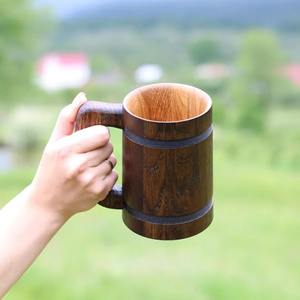 Taza de Madera Hecha a Mano de Primera Calidad con Asa para Café, Té y Cerveza, Disponible al Mejor Precio Competitivo - Product Image 3