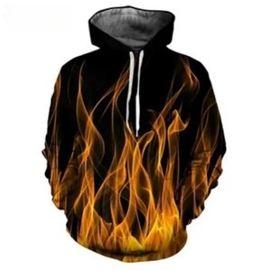 2023 nueva Sudadera con capucha de llamas multicolores para hombre, 3D Sudadera con capucha con estampado de gran tamaño, ropa de otoño a la moda - Product Image 6
