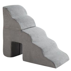 5 <b>Step</b> Grey Pet Stairs for Dogs and Cats Premium Pet Houses & Furniture - Product Image 2