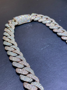 Cadena Cubana de Oro de 14k para Hombre, Chapada en Oro, con Diamantes Cultivados en Laboratorio, Joyería Brillante de Moda Hip Hop para Bodas y Fiestas - Product Image 2